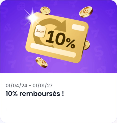 10 % remboursés sur pertes avec carte de crédit dorée