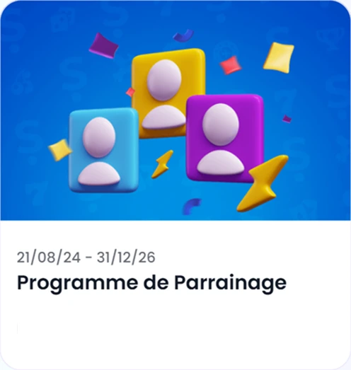 Programme de parrainage avec icônes de profils colorés